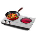CUSIMAX 2400W Double Electric Hob | Portable Ceramic Hot Plate Cooktop