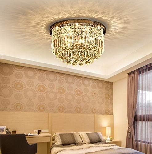 Bestier Modern Crystal Raindrop Chandelier | Flush Mount LED Ceiling Light