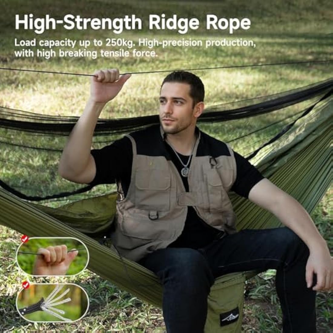 Travel Bird Camping Hammock with Mosquito Net | Ripstop Nylon 290x140cm