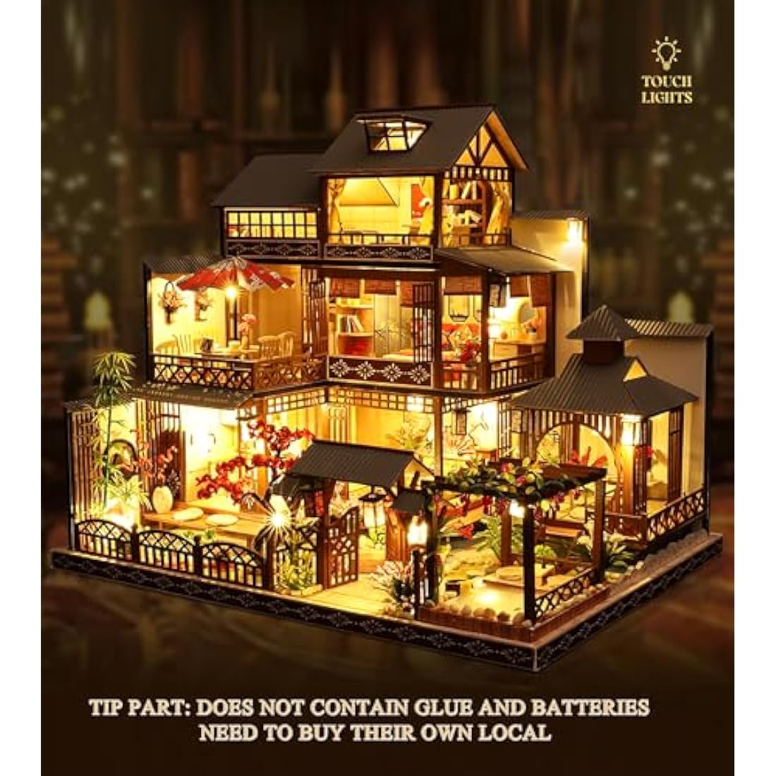 Spilay DIY Miniature Dollhouse Kit | Japanese Yaquan Courtyard 1:24 Scale