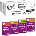 Whiskas Adult Wet Cat Food – Classic Selection in Gravy, 84 Pouches