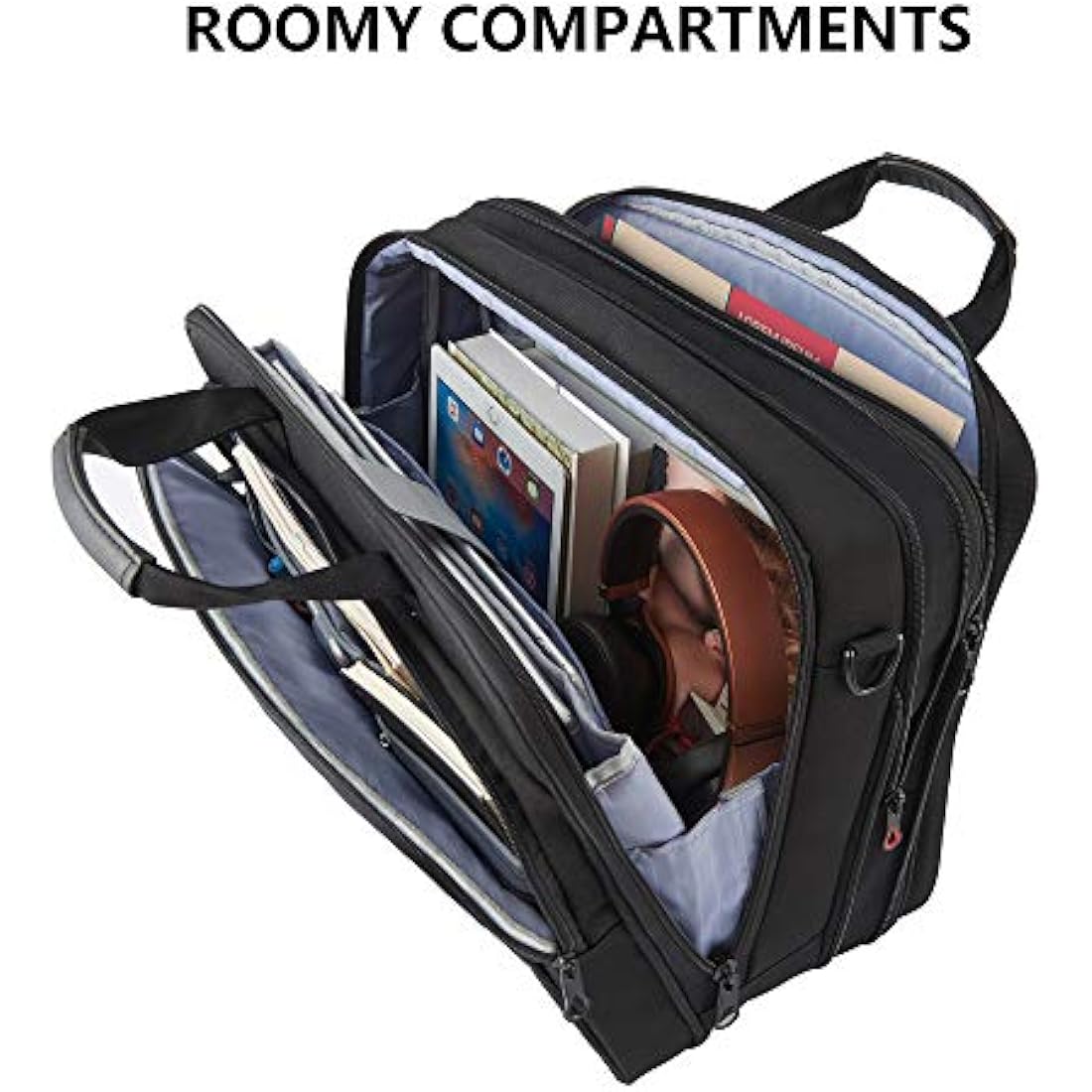 KROSER 17.3 Inch Laptop Briefcase – Expandable Water-Repellent Bag