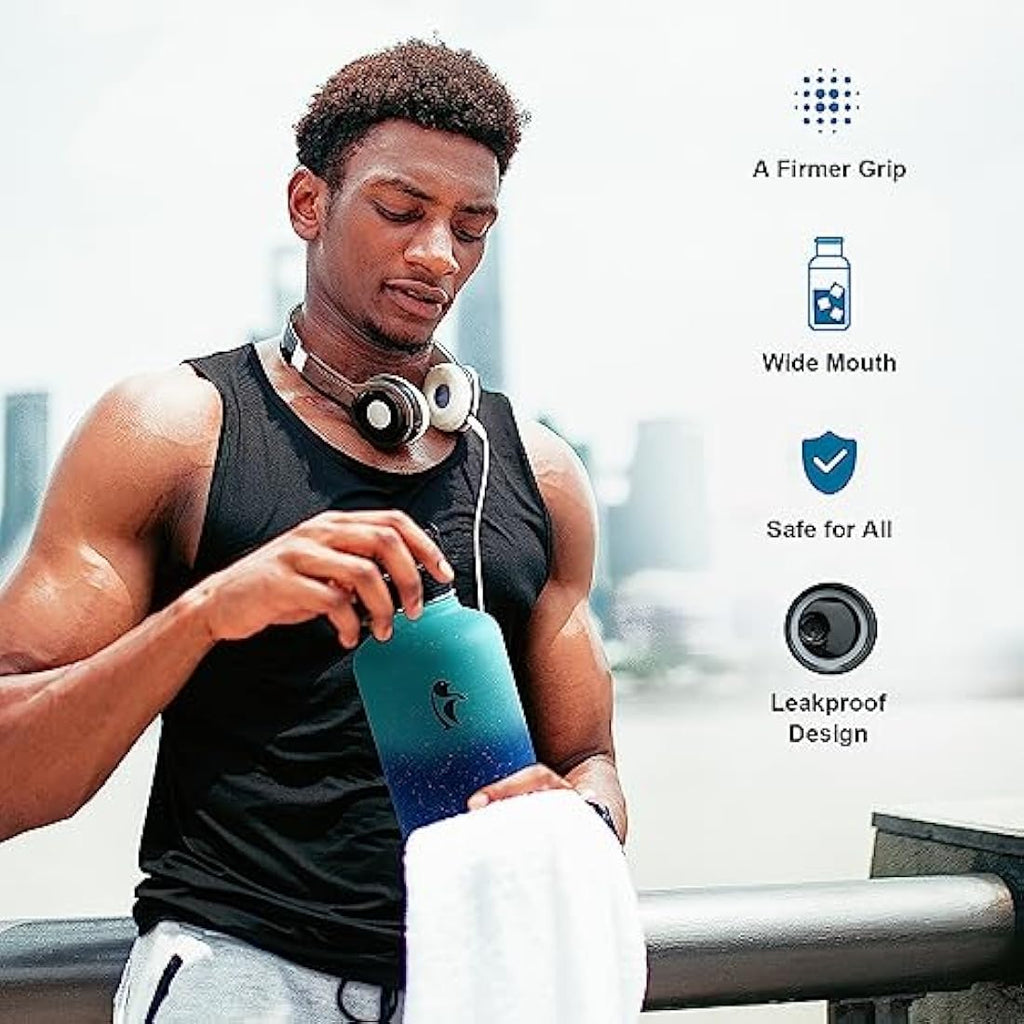 Coolflask 2L Insulated Water Bottle | Half Gallon Stainless Steel Jug