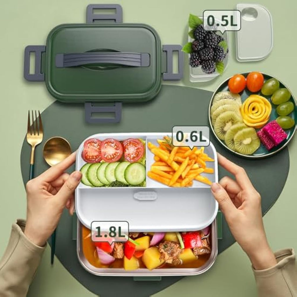 SOOOEC 100W Electric Heated Lunch Box | 1.8L Portable Food Warmer for Car