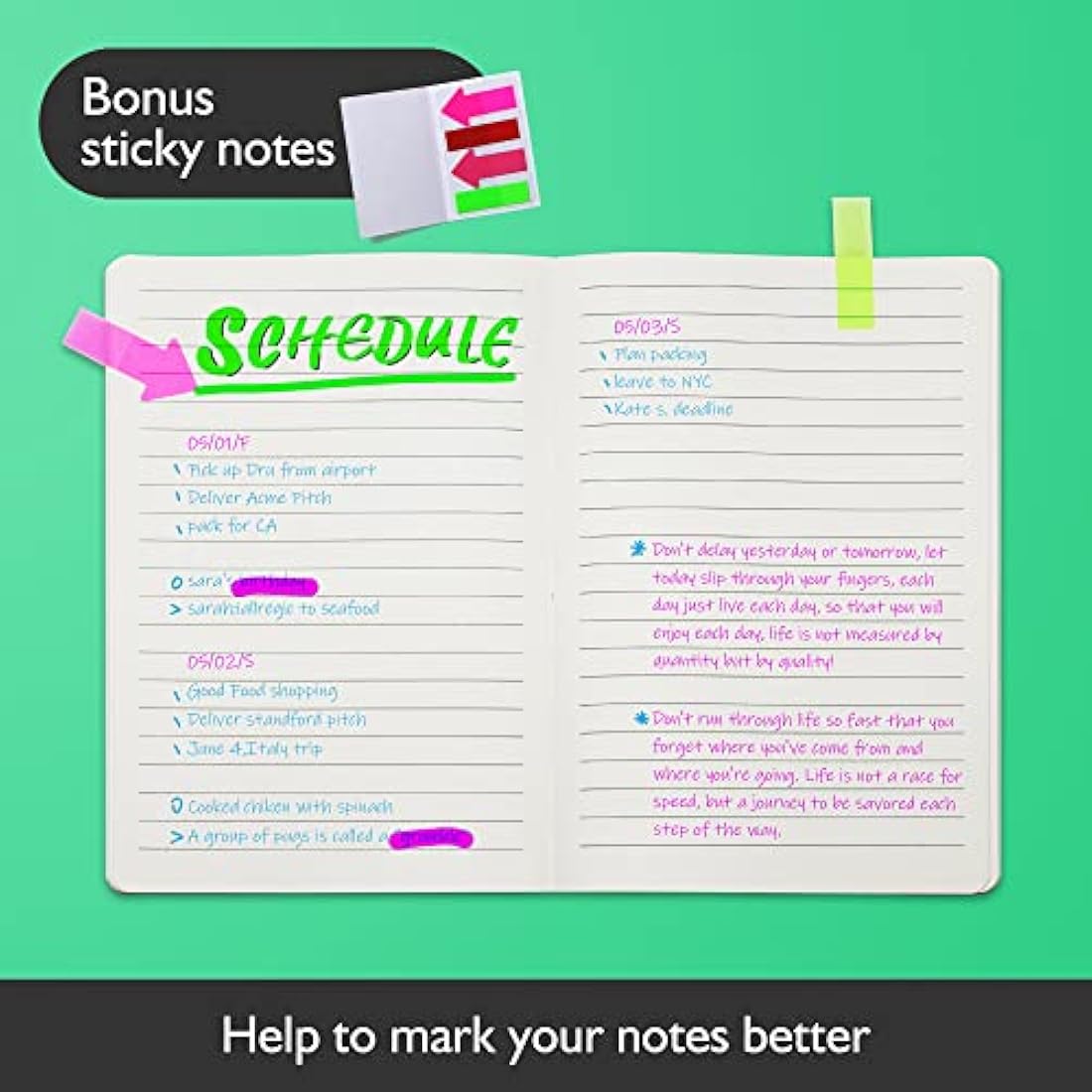 SINOBAND A5 PU Leather Lined Journal Notebooks - 8 Pack Random Colors