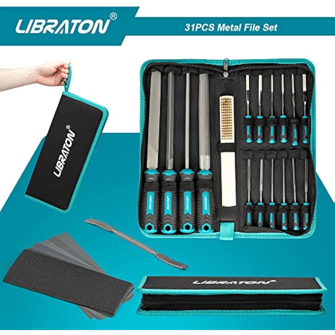 Libraton 31PC Metal File Set | Steel & Woodworking Needle Files