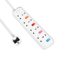 Mscien 4 Way Extension Lead with Independent Switches - 3M Power Strip