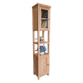 GROFurniture Solid Oak Slim Tall Bathroom Storage Cabinet | Ready Assembled