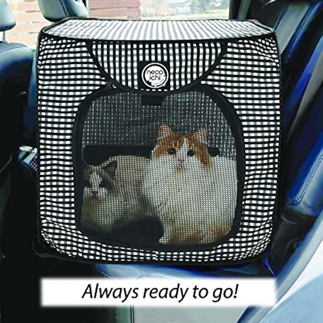 Necoichi Portable Cat Cage and Litter Box Set – Collapsible Travel Kennel