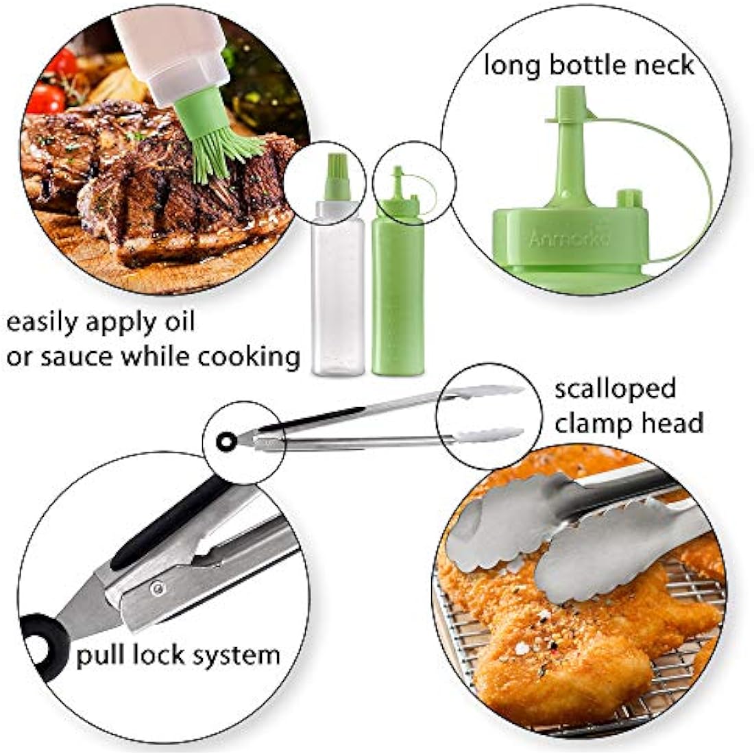 7-Piece Stainless Steel Metal Spatula and Griddle Set