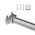 2 Pack Stainless Steel Closet Rod Brackets 28Mm Pole Sockets
