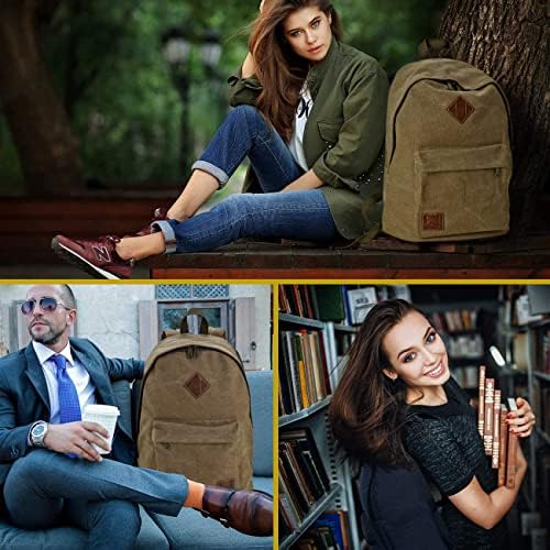Vintage Canvas Backpack | Unisex Laptop Travel Daypack