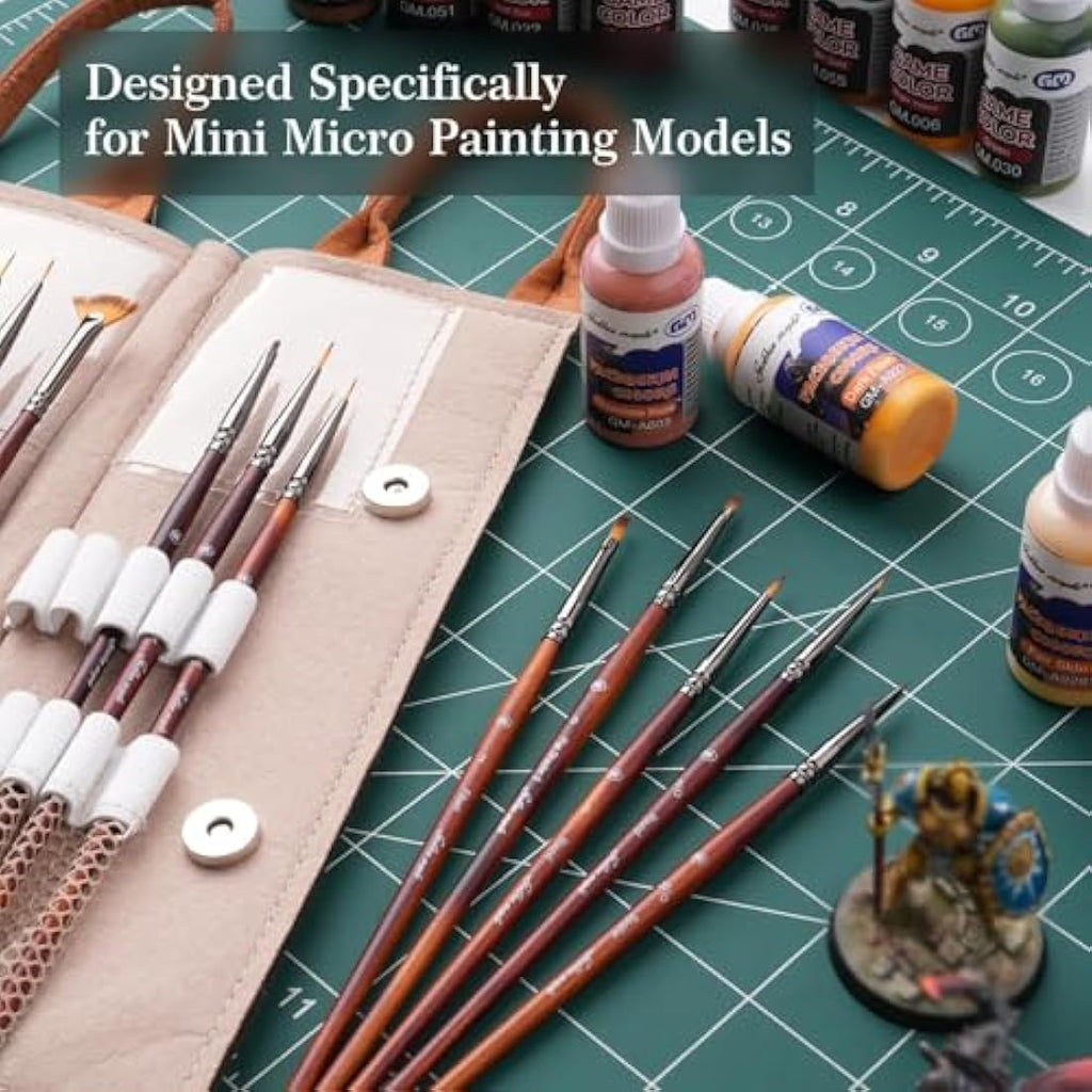 Golden Maple 20PC Miniature Paint Brush Set for Models and Fine Art