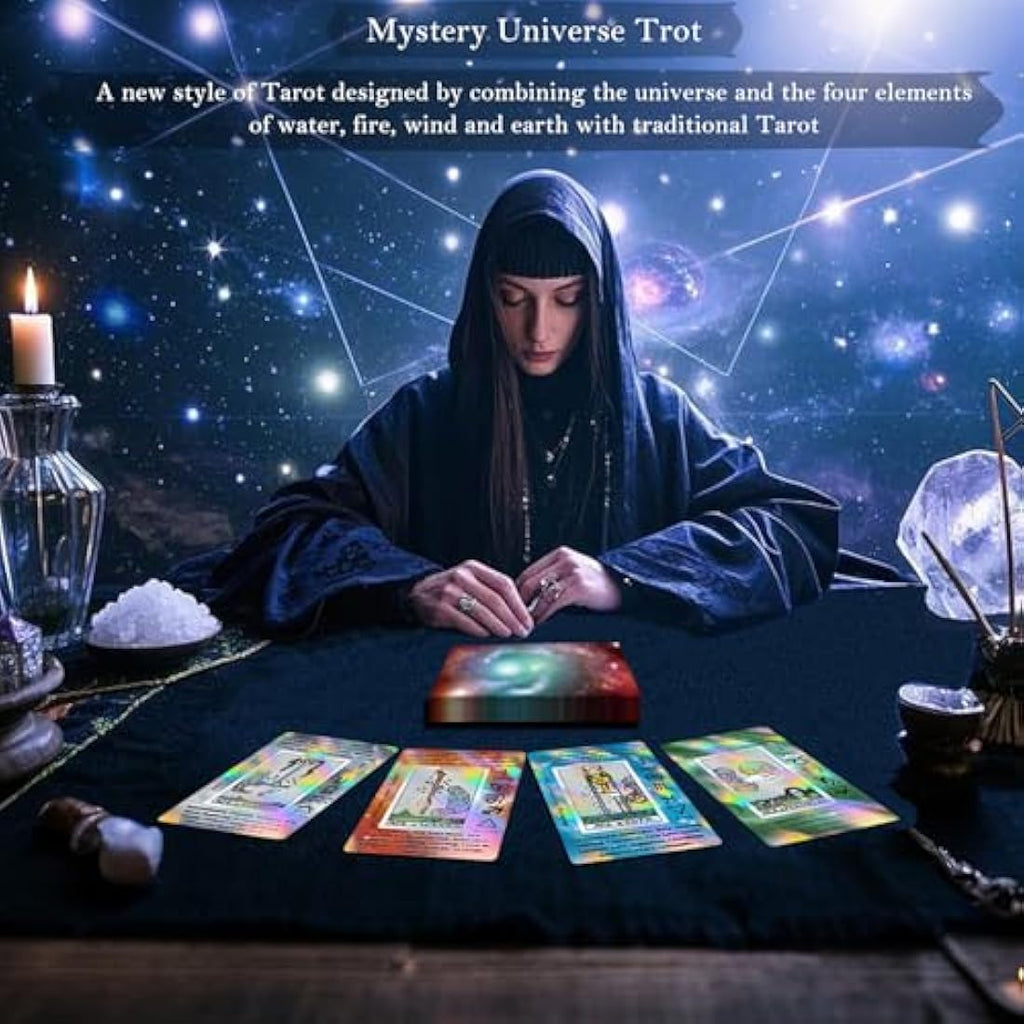 Holographic Tarot Cards for Beginners with Guide Book