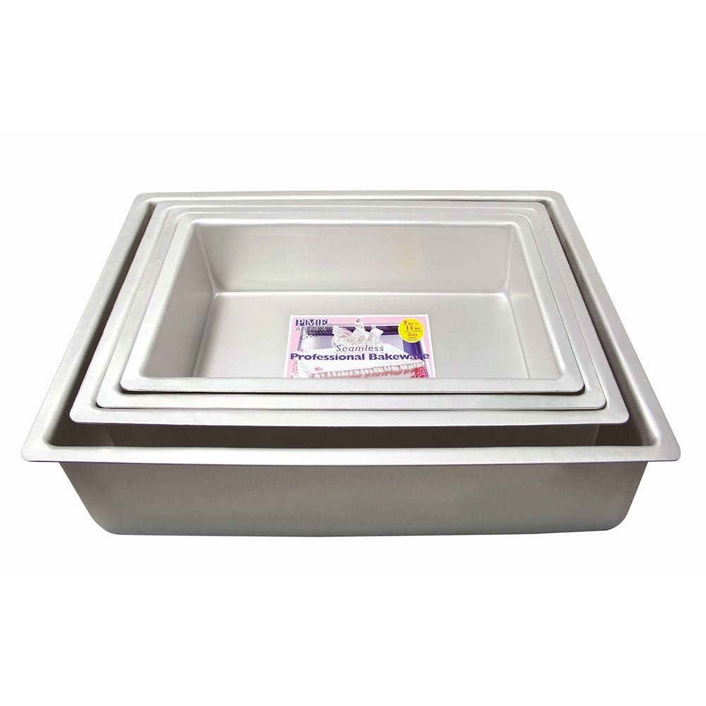 PME Aluminium Oblong Cake Pan – 12 x 16 x 3-Inch Deep Baking Tin