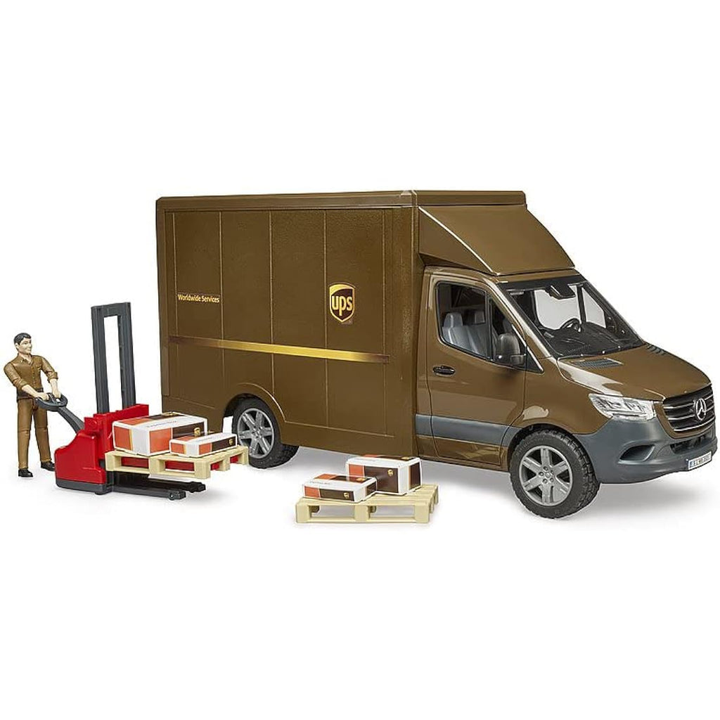 Mercedes Benz Sprinter UPS Delivery Van with Pallet Mover and Driver