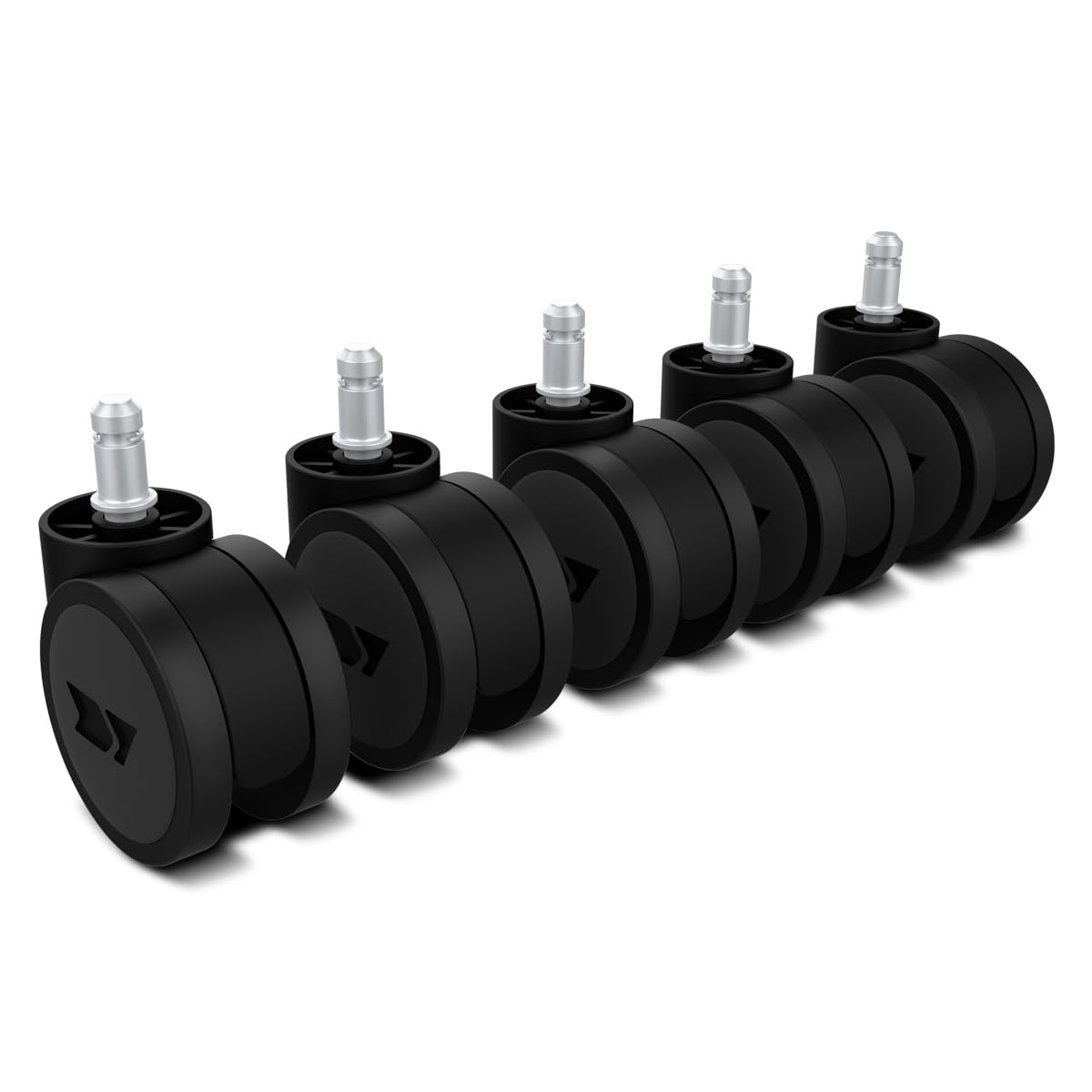DRIFT WHEELS TYPE A 5 Pack Nylon Material 60mm Diameter Silent Swivel Swivel Universal Replacement Black - image 1