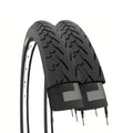 Ecovelo 700 x 35C Road Bike Tyres - Pair of Black City Trekking Tyres