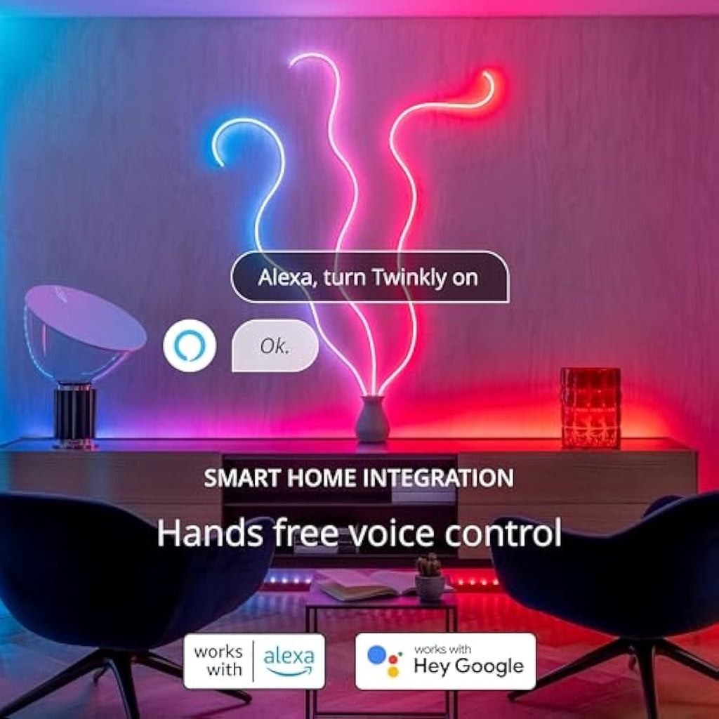 Twinkly Flex 3m RGB LED Strip – Flexible Smart Tube for Gaming & Decor