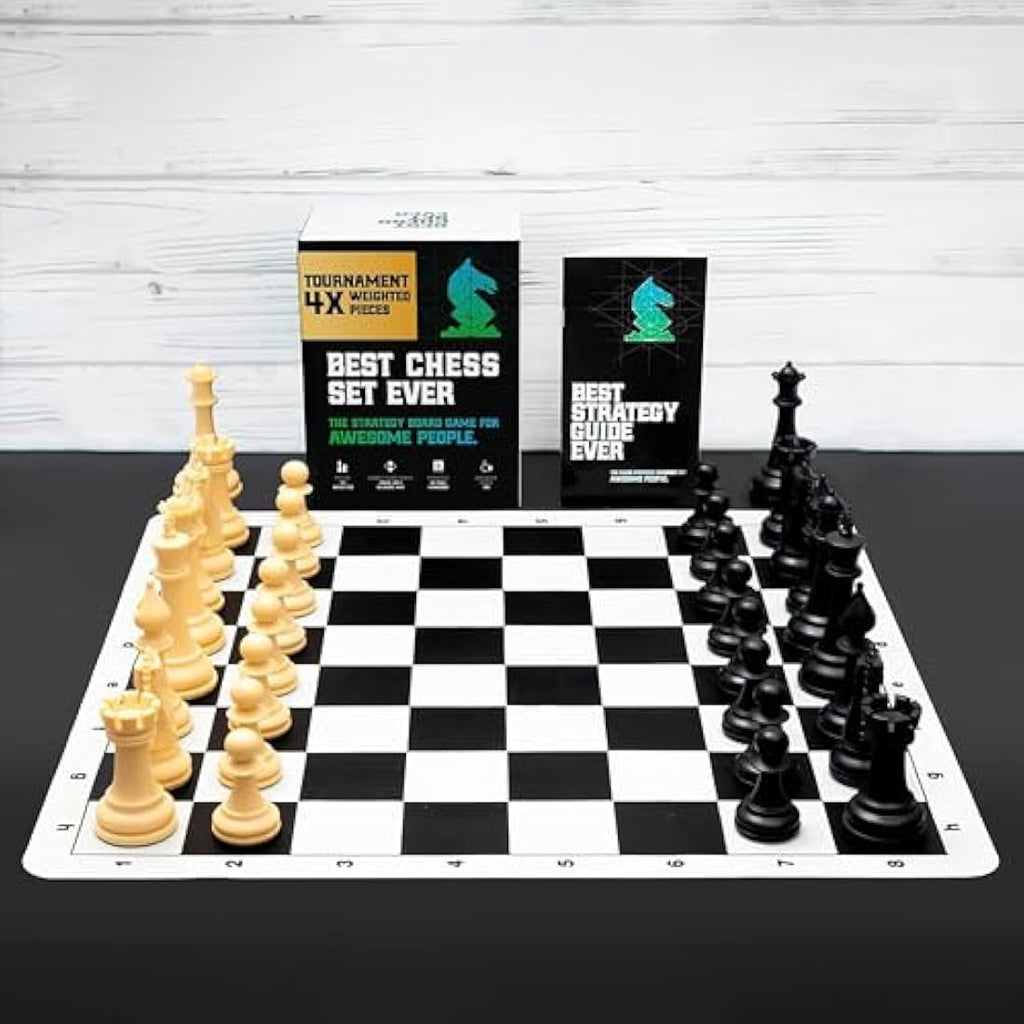 Tournament Chess Set – Quadruple Weighted Silicone Board