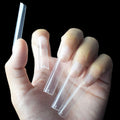 XXL Square C Curve Nail Tips | 500pc Clear Acrylic Full Cover