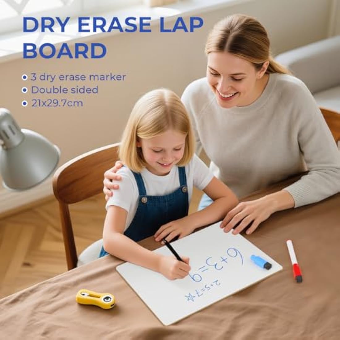 Nicpro A3 Dry Erase Whiteboard – Double Sided Lapboard with 3 Pens