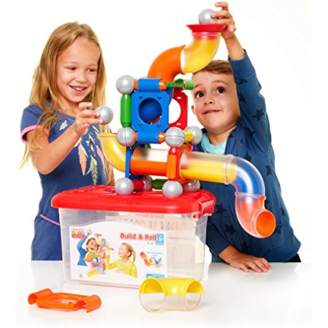 SmartMax Build & Roll Magnetic Construction Set - 44 Piece STEM Toy
