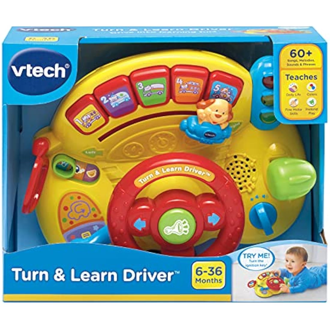 VTech Turn and Learn Driver – Interactive Toddler Steering Wheel Toy