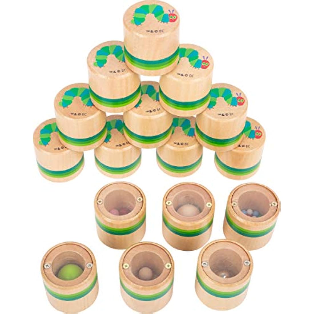 Small Foot Very Hungry Caterpillar Wooden Sensory Game - 16 Piece Set