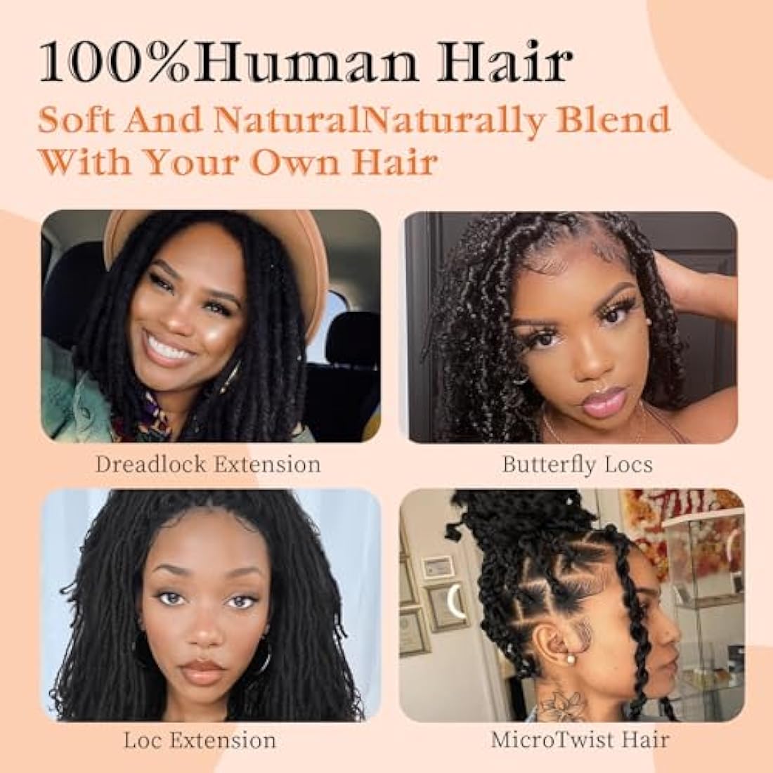 Afro Kinky Bulk Human Hair for Dreadlocks & Braiding - 14 Inch