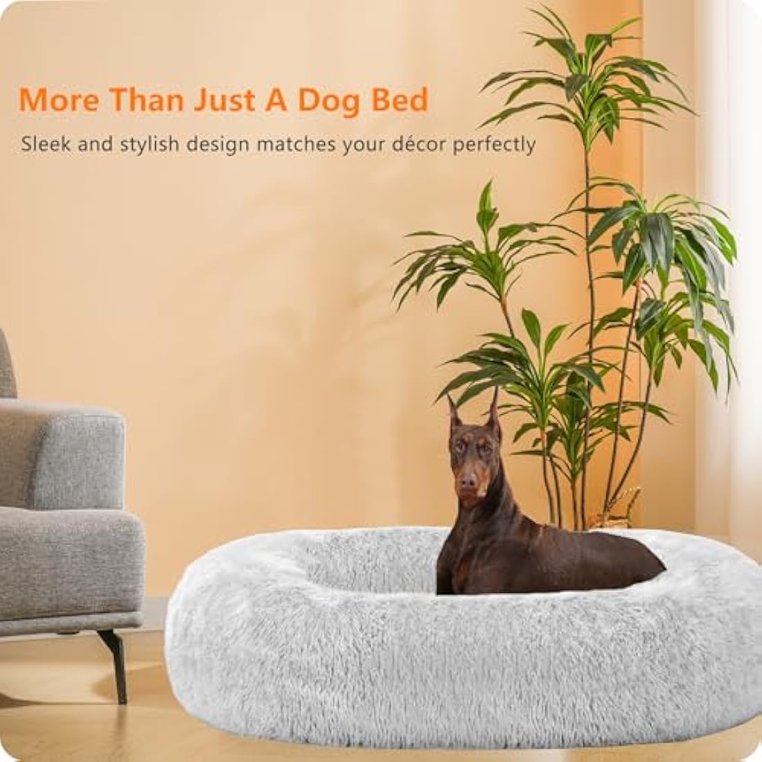 Jolof Store Orthopaedic Dog Bed – Round Washable Plush Sofa, 120cm