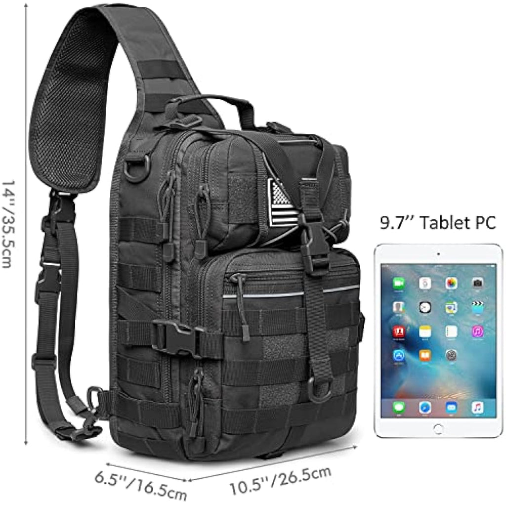 G4Free Tactical Sling Backpack – 15L Molle Military EDC Shoulder Bag