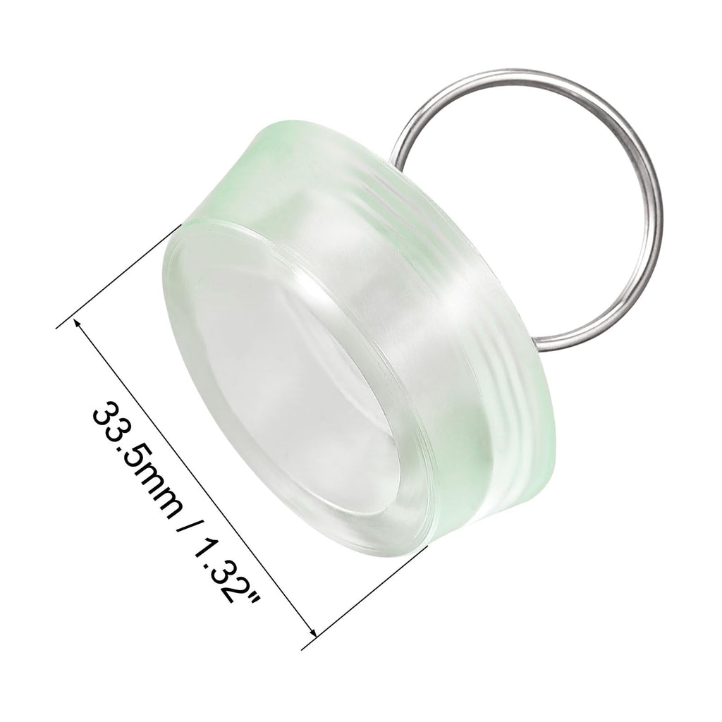 sourcing map Rubber Sink Plug, Drain Stopper Clear Blue Fit 34.5-37mm with Hanging Ring for Bathtub Kitchen and Bathroom 2 Pcs - image 3