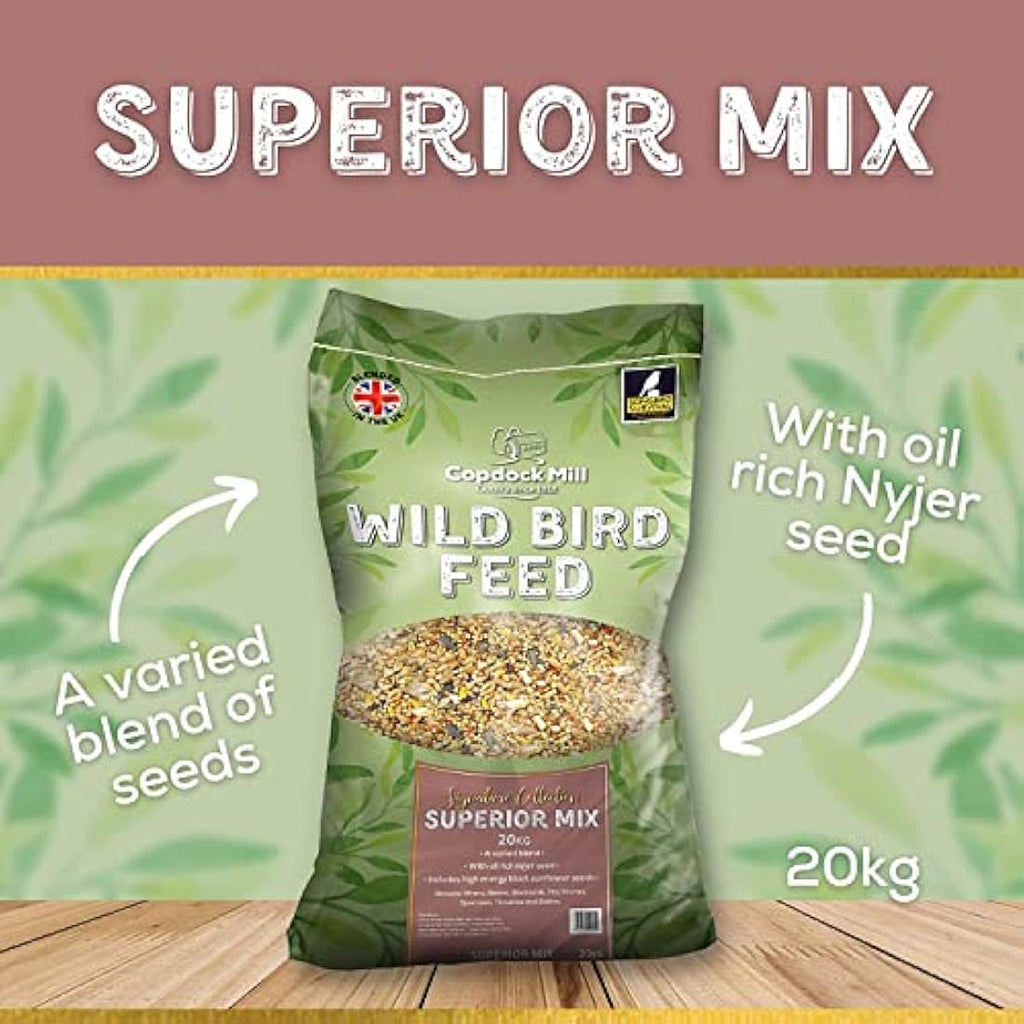 Copdock Mill Superior Wild Bird Seed Mix – 20kg High-Energy Feed
