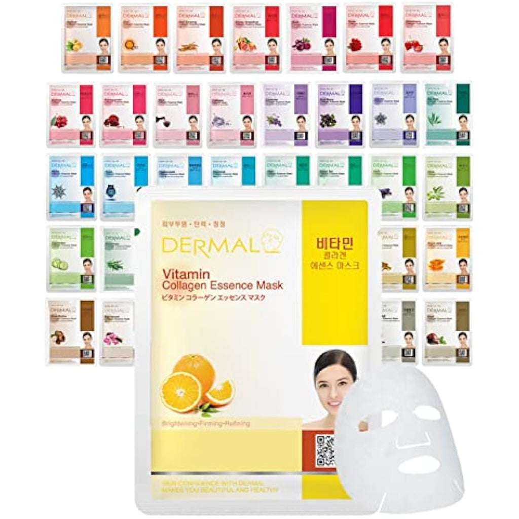 Dermal Collagen Essence Facial Mask Sheet - 39 Combo Pack Korean Skincare