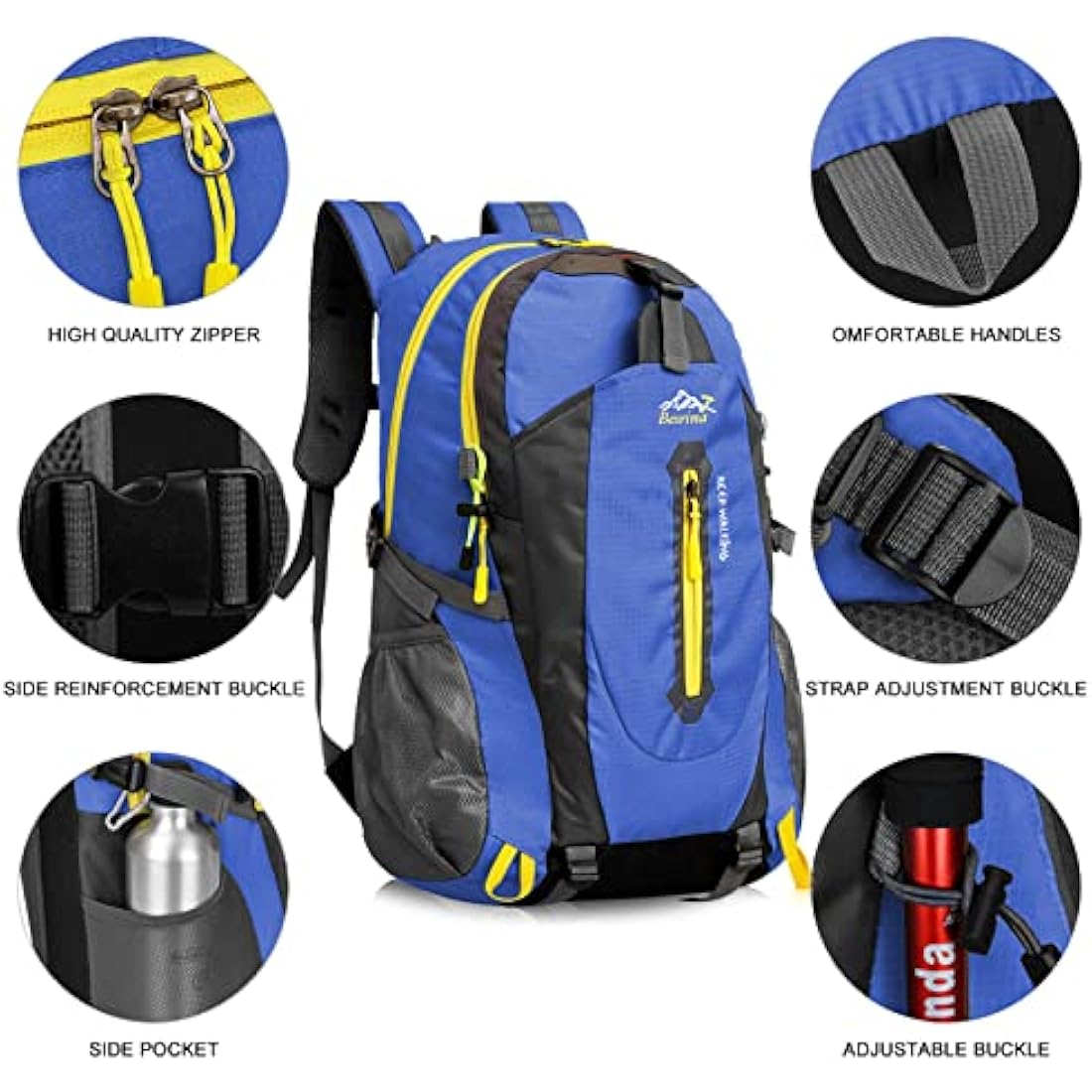 Besrina 40L Lightweight Hiking Backpack | Water-Resistant Daypack
