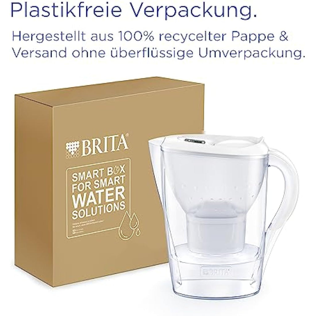BRITA Marella Water Filter Jug White 2.4L | Includes 3 MAXTRA PRO Filters