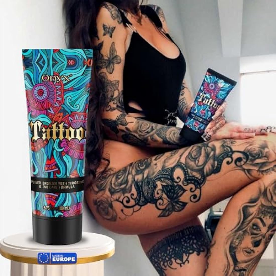 Onyx Tattoo Protect Sunbed Cream | Tanning Accelerator with Ink Care