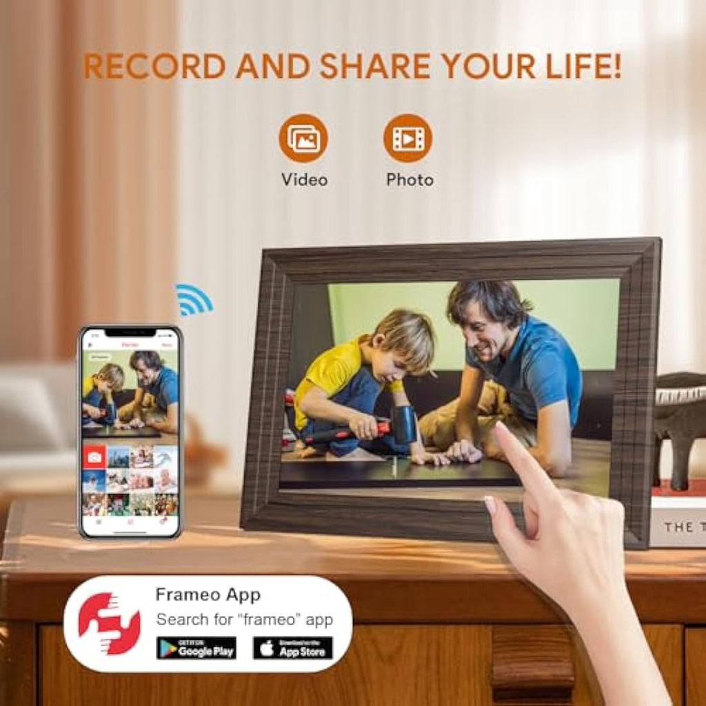 Aorpdd 10.1 Inch WiFi Digital Photo Frame | 32GB HD IPS Touch Screen