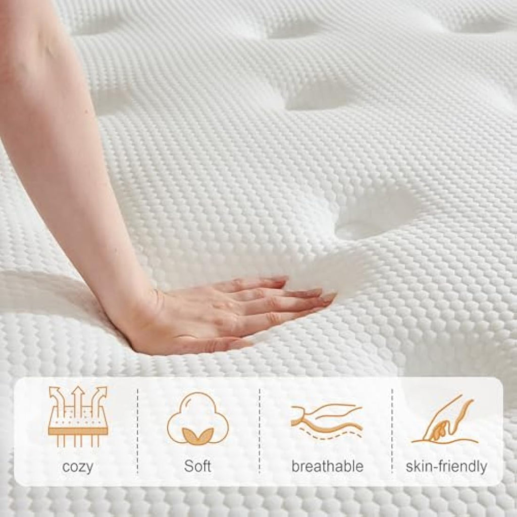 Sleremind Double Hybrid Mattress | 7-Zone Pocket Spring & Cooling Gel
