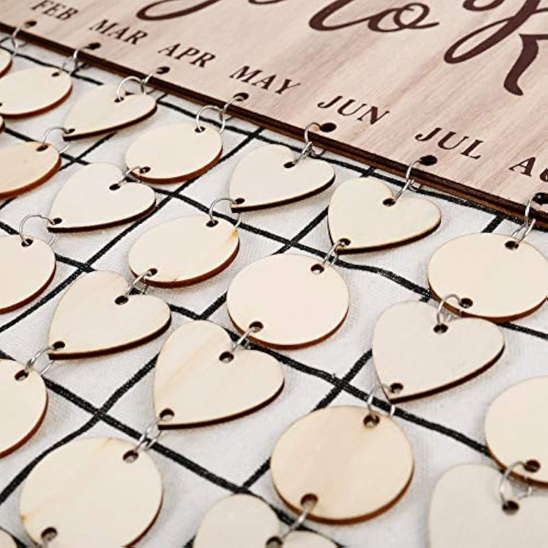 DIY Wooden Birthday Reminder Calendar Wall Hanging Decor