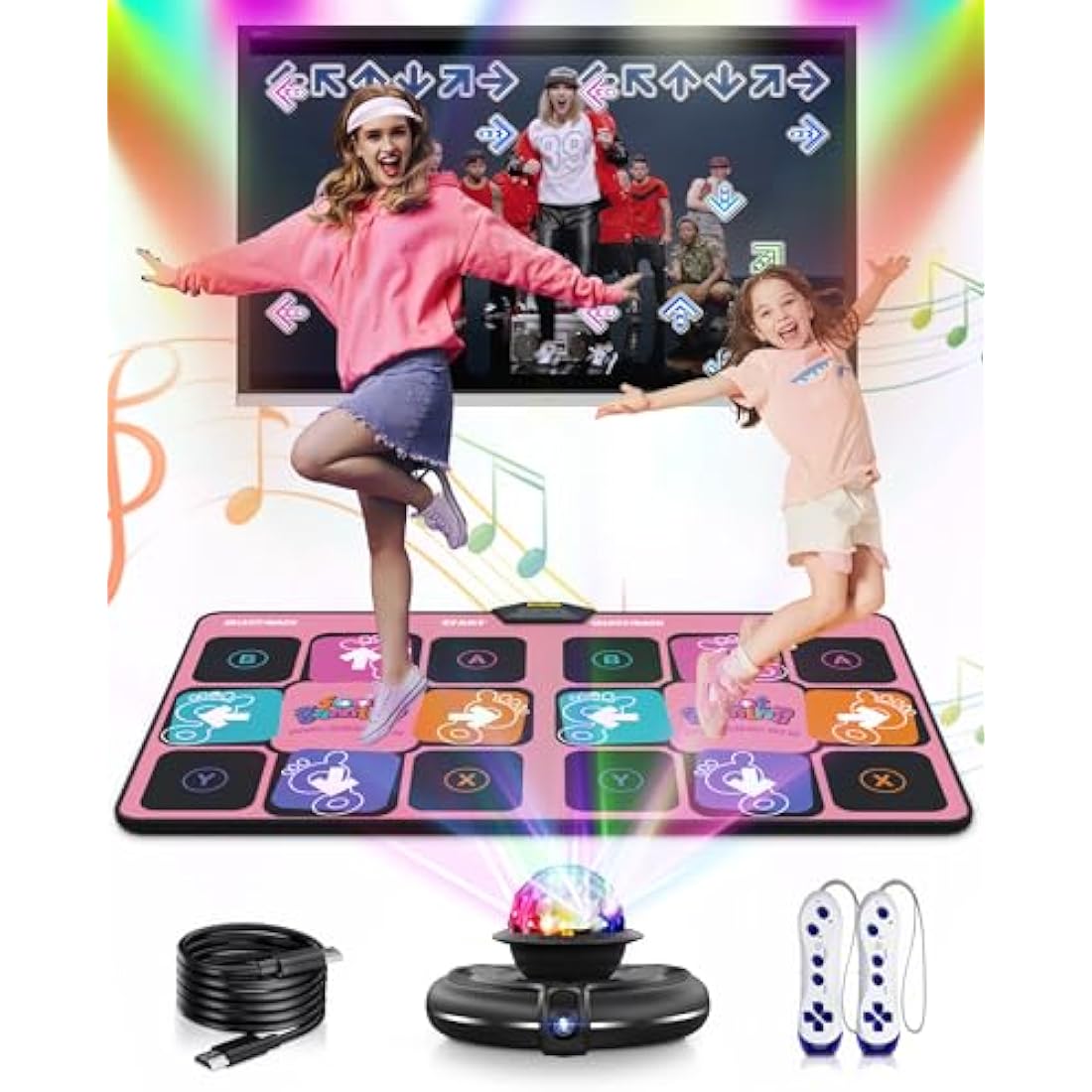 Acelufly Electronic Dance Mat for TV | HD Camera & Wireless Controllers