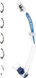 Cressi Itaca Ultra Dry Snorkel – Silicone Mouthpiece, Metal Blue