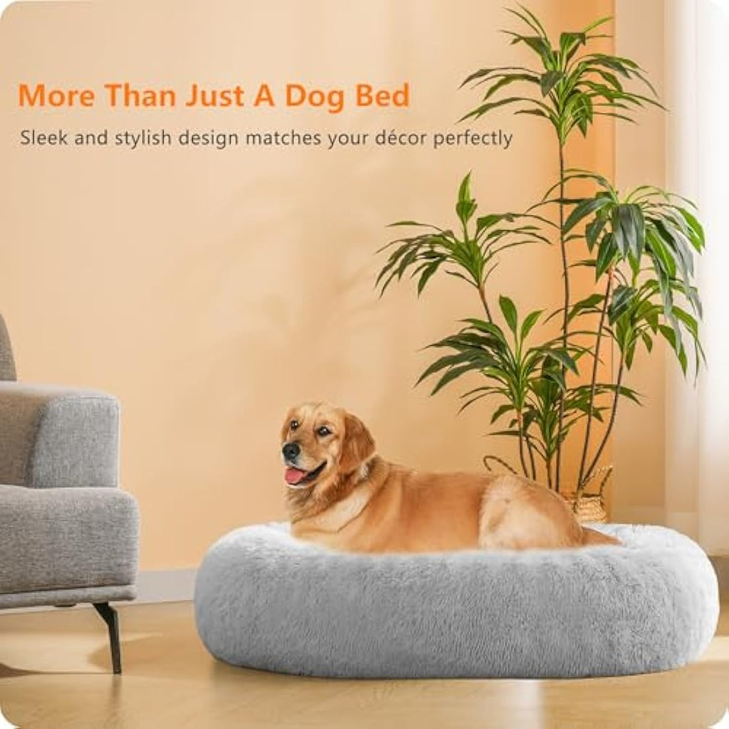 Jolof Store Orthopaedic Dog Bed – Round Washable Plush Sofa, 100cm