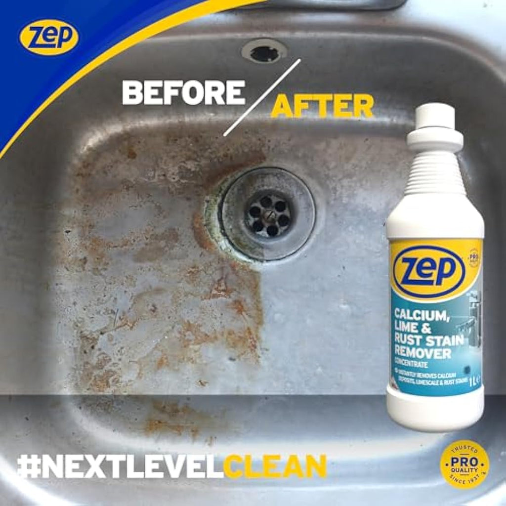 Zep Commercial Calcium Lime and Rust Cleaner - 1L Limescale Remover
