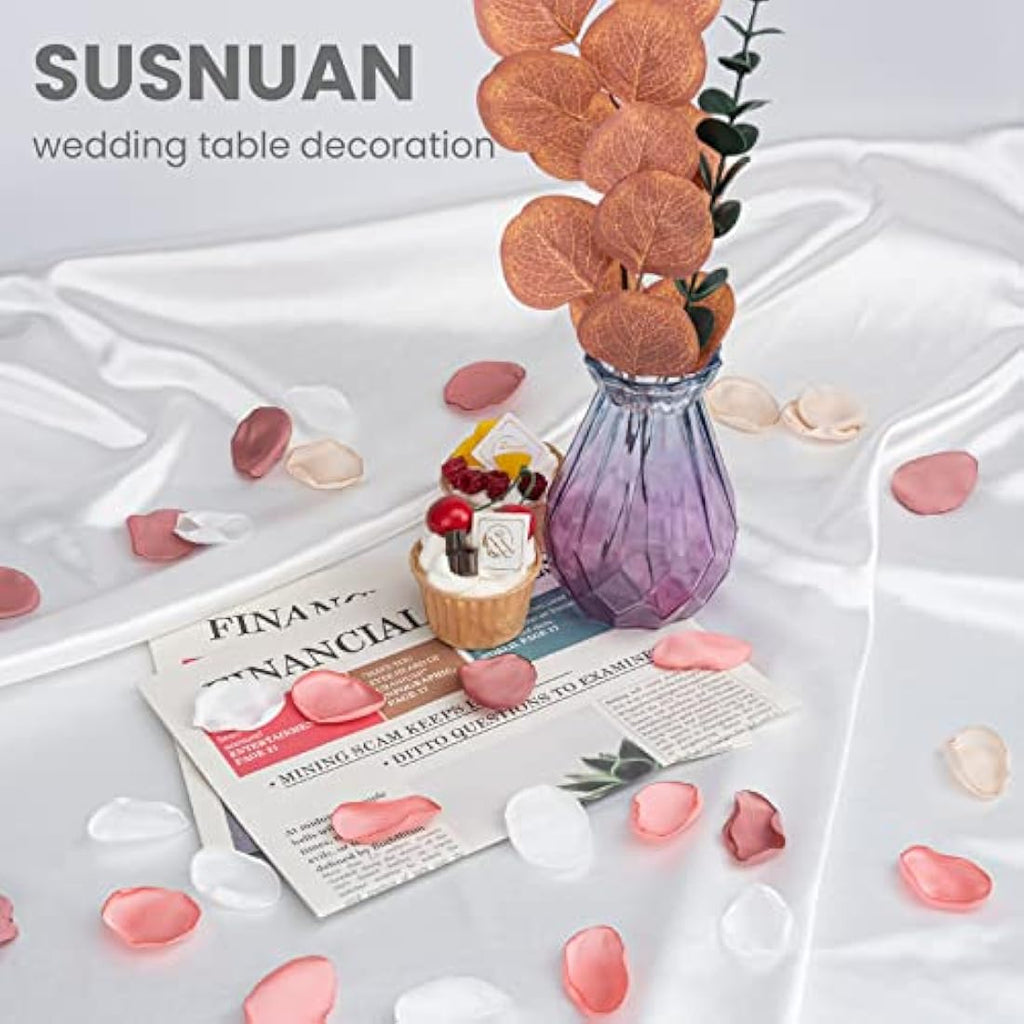 200Pcs Silk Rose Petals – Satin Artificial Wedding Decor
