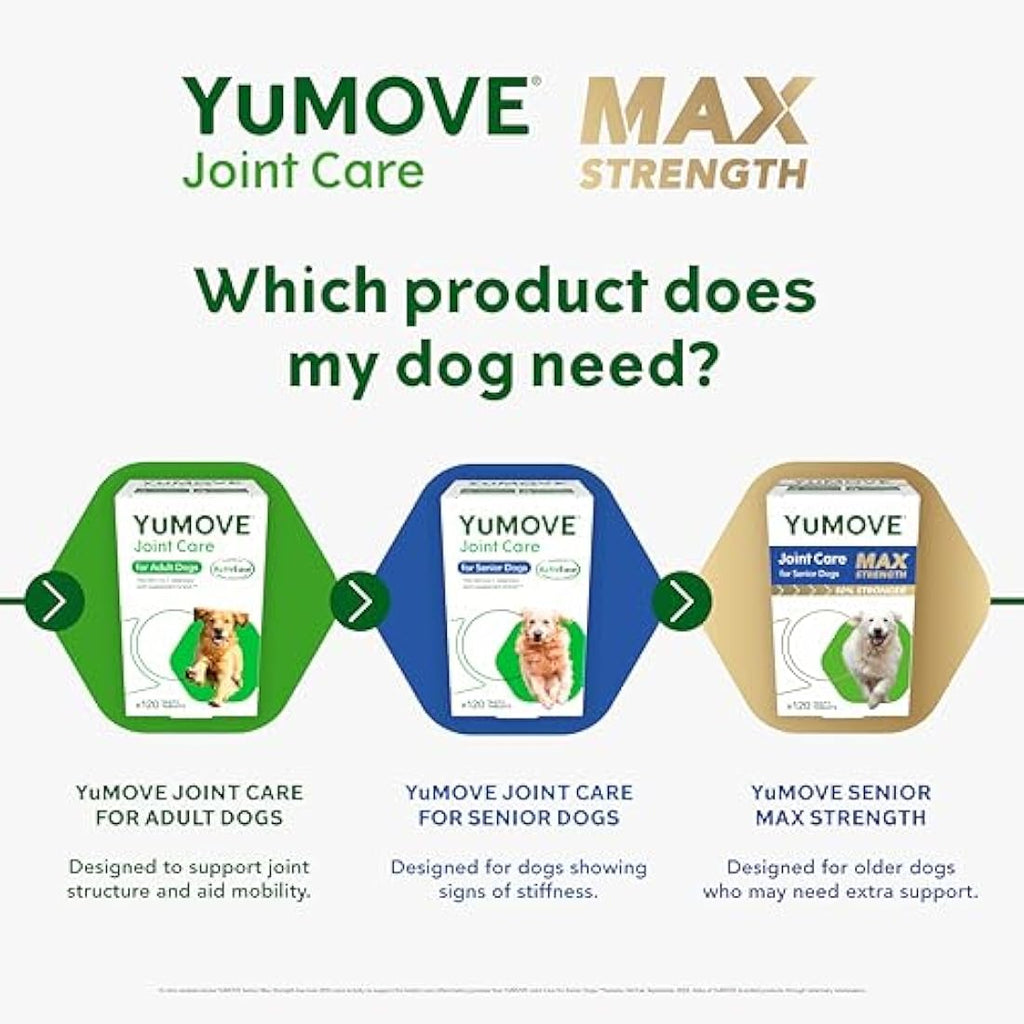 YuMOVE Max Strength Joint Supplement for Senior Dogs - 120 Tablets