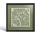 Birmingham Paper Cut Map Art – O3 Design Studio Framed Wall Decor