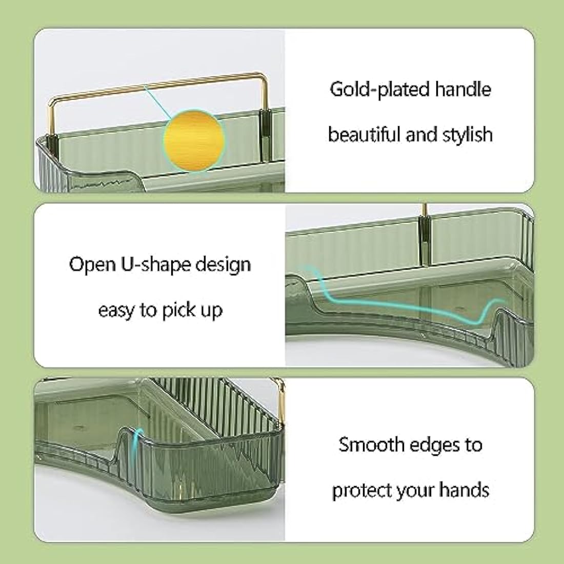 Baoswi 2-Tier Corner Makeup Organiser | Green Skincare & Perfume Shelf