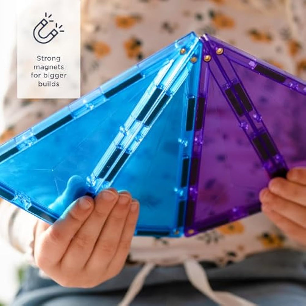 CONNETIX Rainbow Geometry Pack – 30 Piece Magnetic Tiles STEM Toy